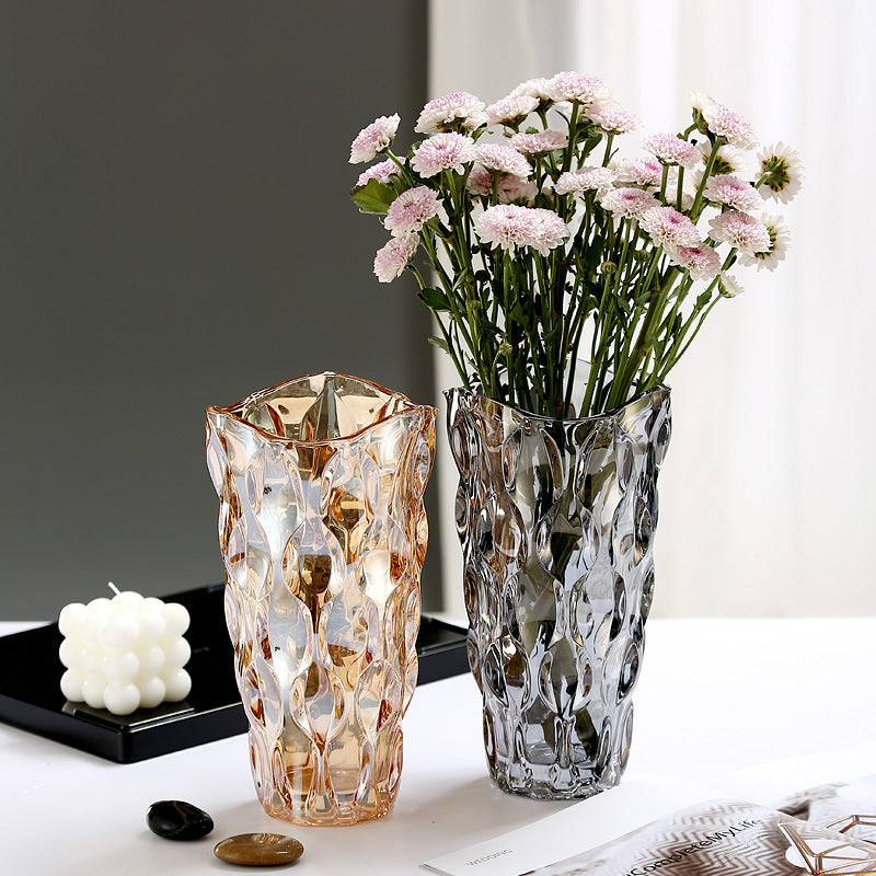 'Diamond Weave' Faceted Glass Vase