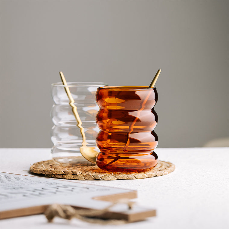 'Ripple Effect' Stackable Glass Tumbler