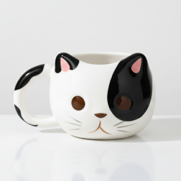 'Calico Kitten' Hand-Painted Ceramic Mug