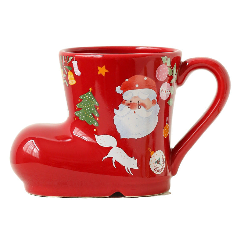 'Santa's Boot' Ceramic Christmas Mug