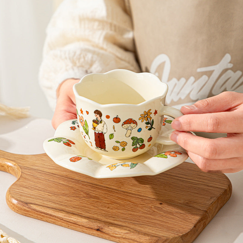 (Gift Box) 'Before Sunrise' Bone Porcelain Couple Mug Set