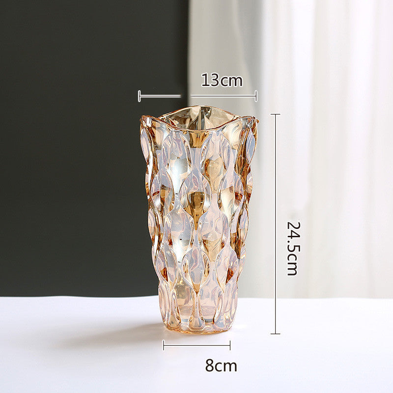 'Diamond Weave' Faceted Glass Vase