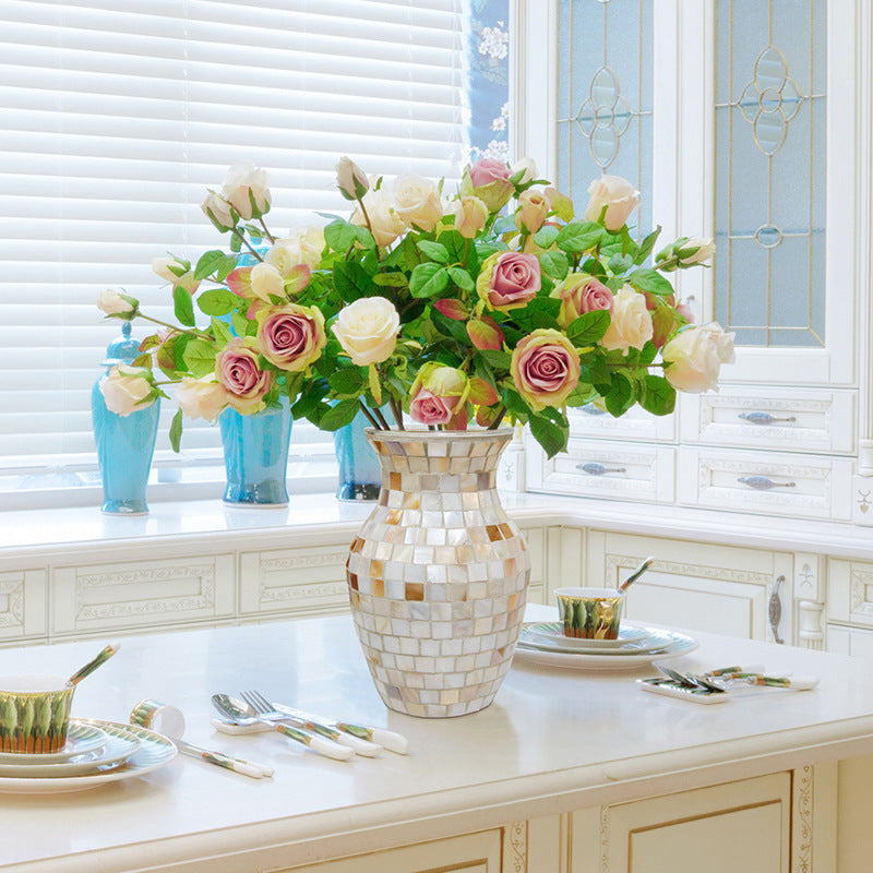 'Mother of Pearl' Nordic Shell Mosaic Vase