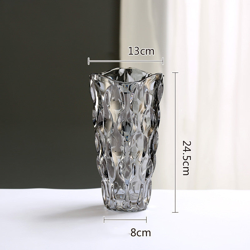'Diamond Weave' Faceted Glass Vase