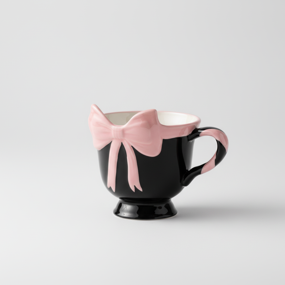 'Ribbon Charm' Ceramic Bow Mug
