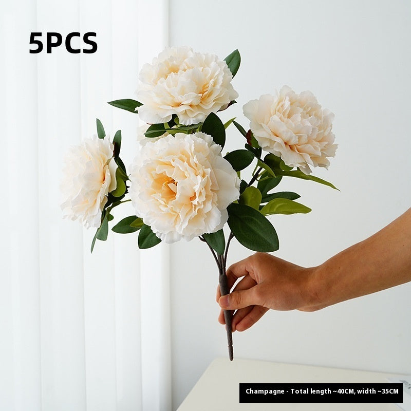 Artificial Flower Peony 5-head Bouquet Flower Arrangement