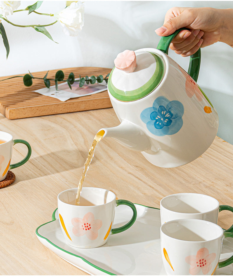 'Jardin Monet' Hand-Painted Ceramic Tea Set