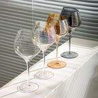 Beveled Big Belly Goblet Crystal Red Wine Electroplated Color Wine Champagne Glass