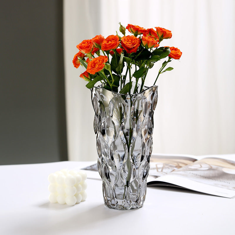 'Diamond Weave' Faceted Glass Vase