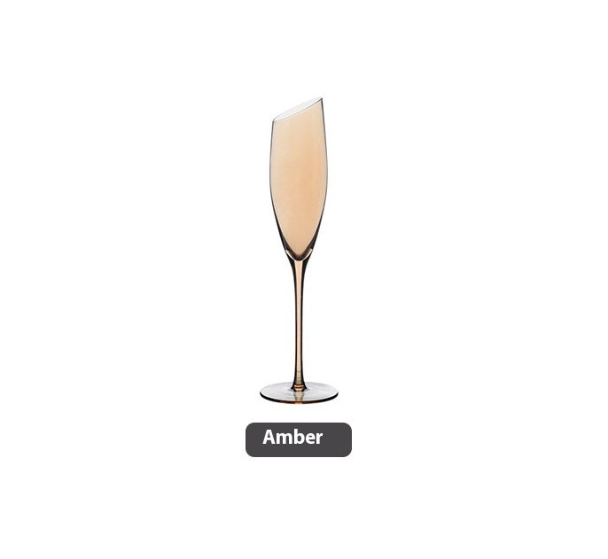 Beveled Big Belly Goblet Crystal Red Wine Electroplated Color Wine Champagne Glass