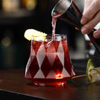 Diamond Pattern Creative Wine Glass Design Niche High Value Glass
