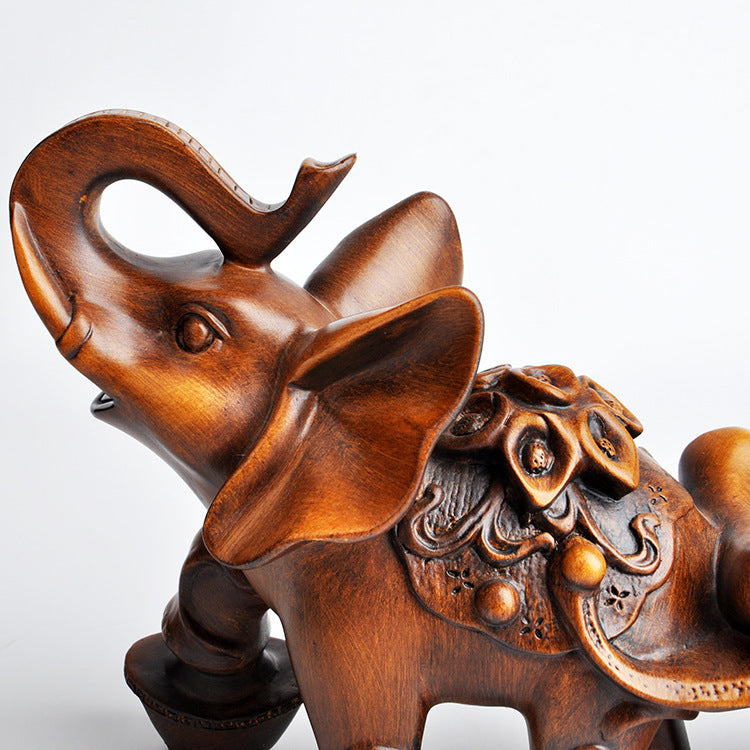 Imitation Wood Elephant Wine Rack Home Furnishings