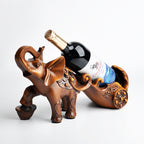Imitation Wood Elephant Wine Rack Home Furnishings