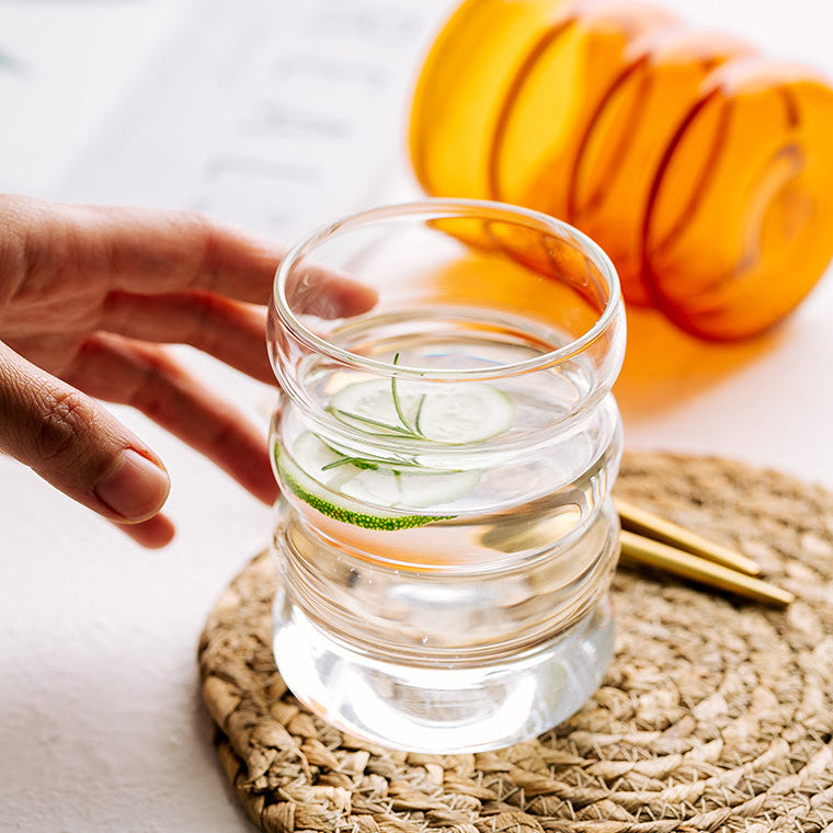 'Ripple Effect' Stackable Glass Tumbler