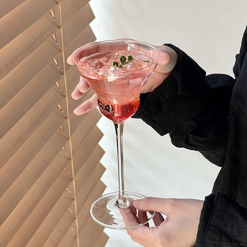 Crystal Glass Curved Goblet Creative