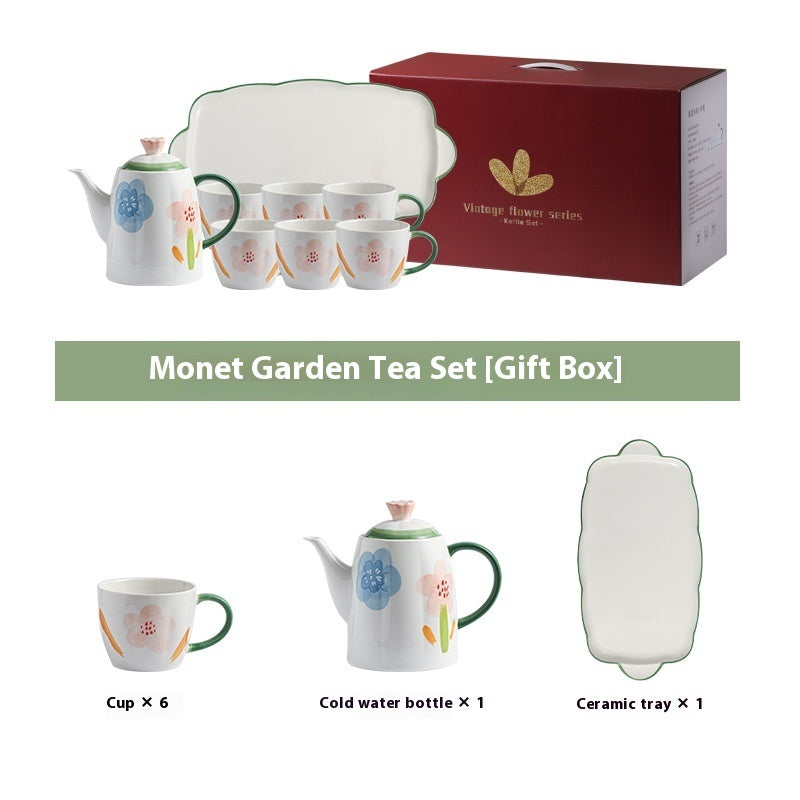 'Jardin Monet' Hand-Painted Ceramic Tea Set