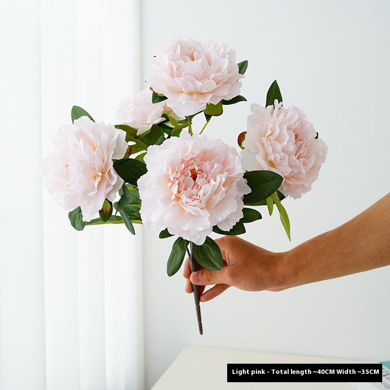 Artificial Flower Peony 5-head Bouquet Flower Arrangement