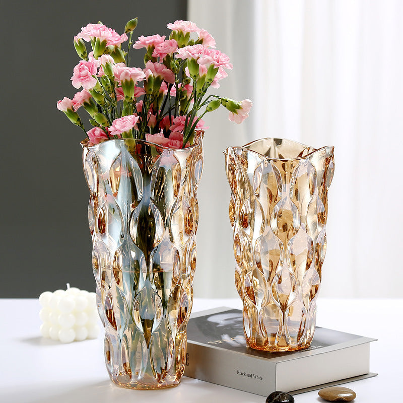 'Diamond Weave' Faceted Glass Vase