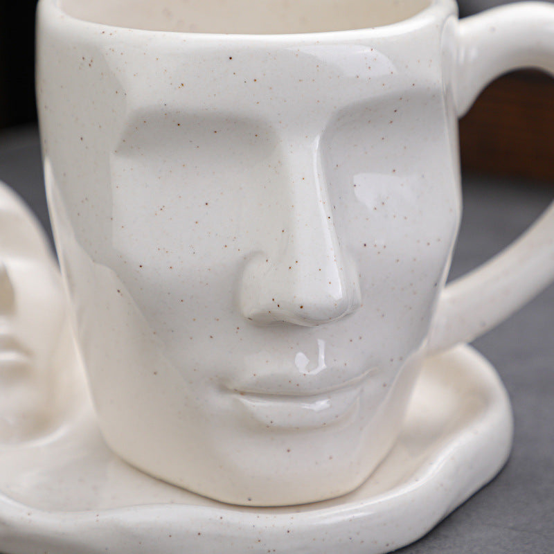 'Sleeping Muse' Ceramic Mug & Saucer Set