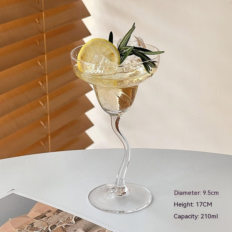 Crystal Glass Curved Goblet Creative