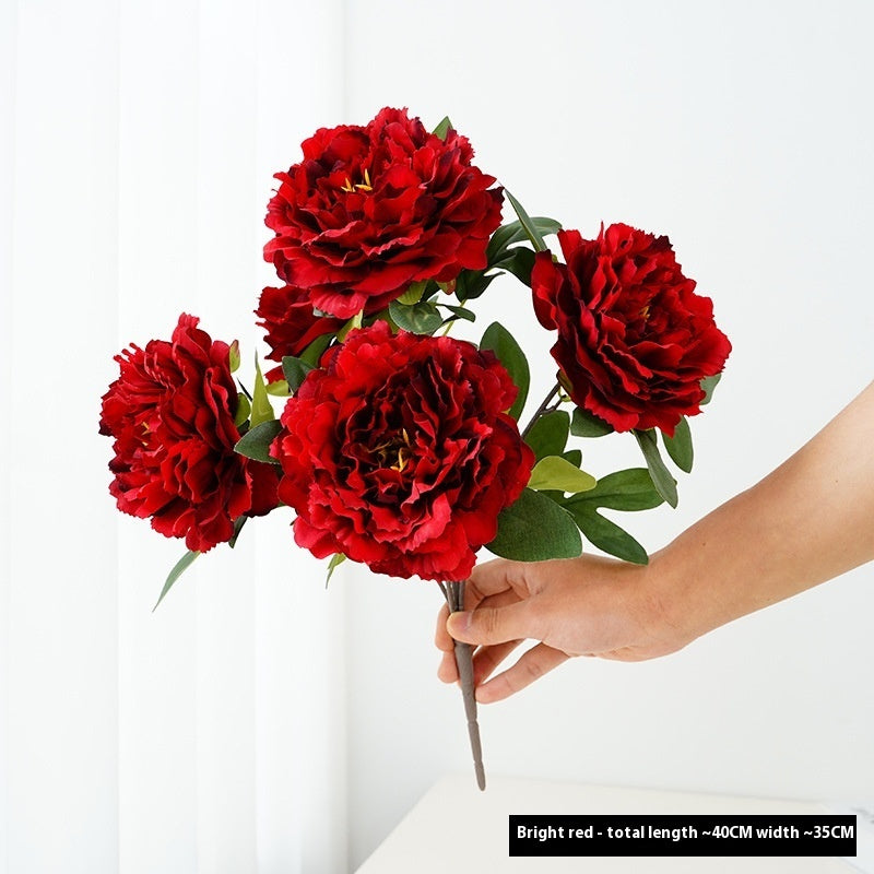 Artificial Flower Peony 5-head Bouquet Flower Arrangement