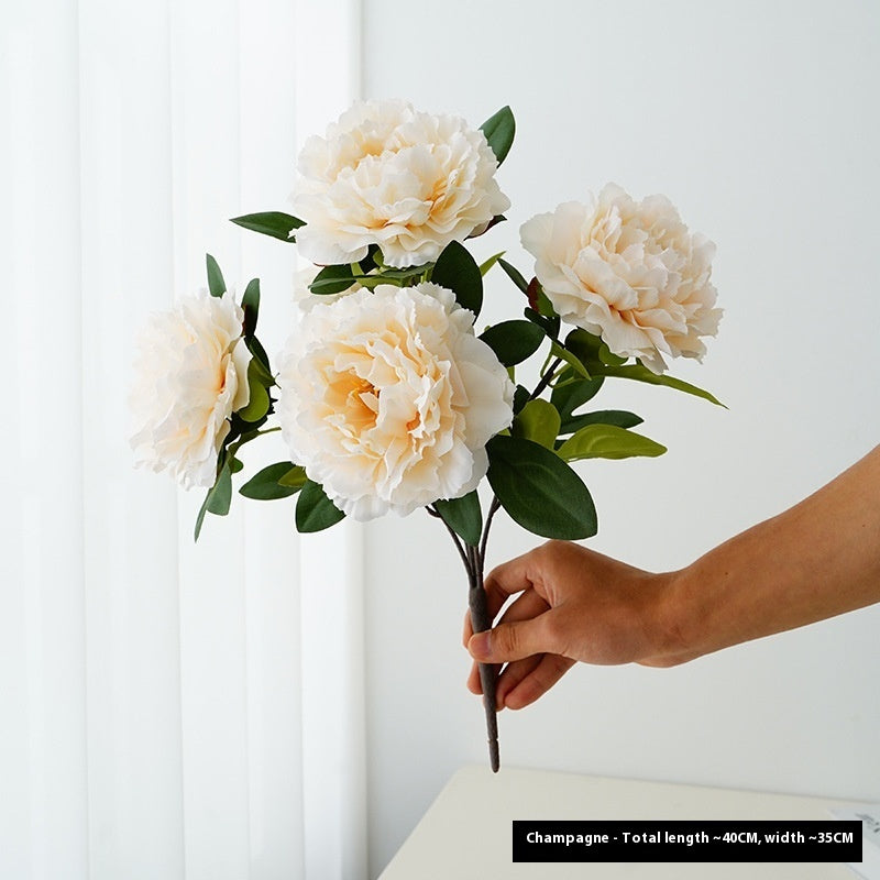 Artificial Flower Peony 5-head Bouquet Flower Arrangement