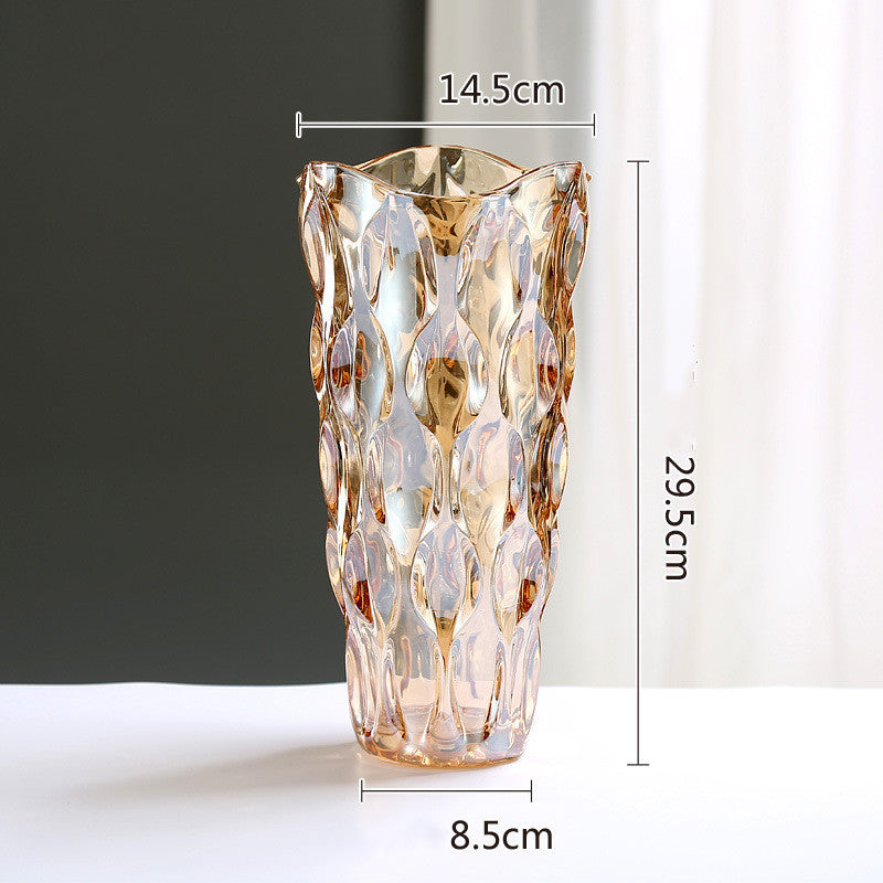 'Diamond Weave' Faceted Glass Vase