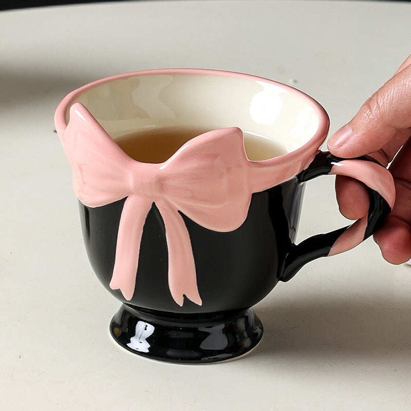 'Ribbon Charm' Ceramic Bow Mug