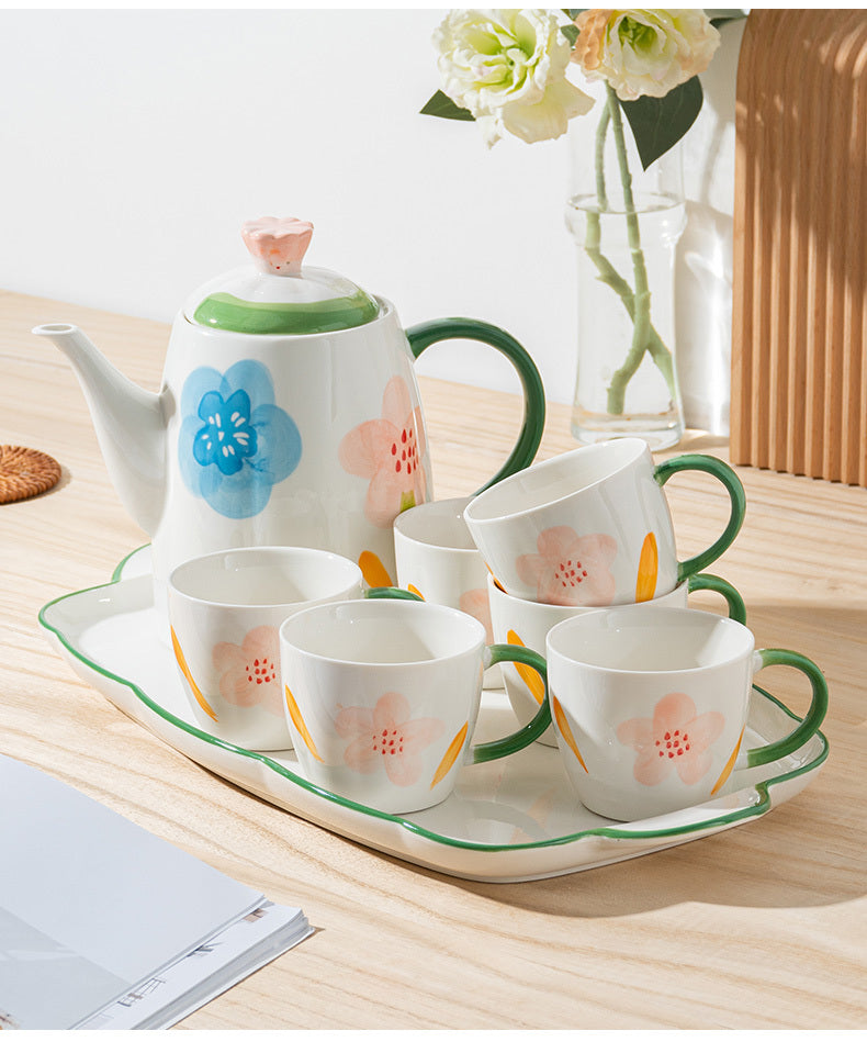 'Jardin Monet' Hand-Painted Ceramic Tea Set