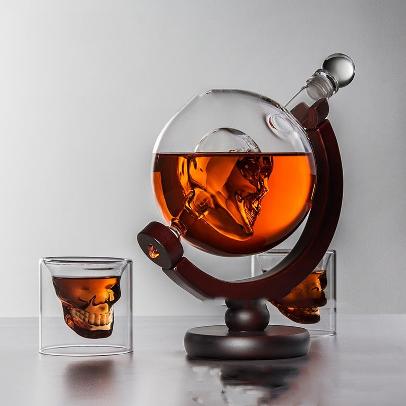 Earth Instrument Modeling Wine Decanter Built-in Skull Accessories