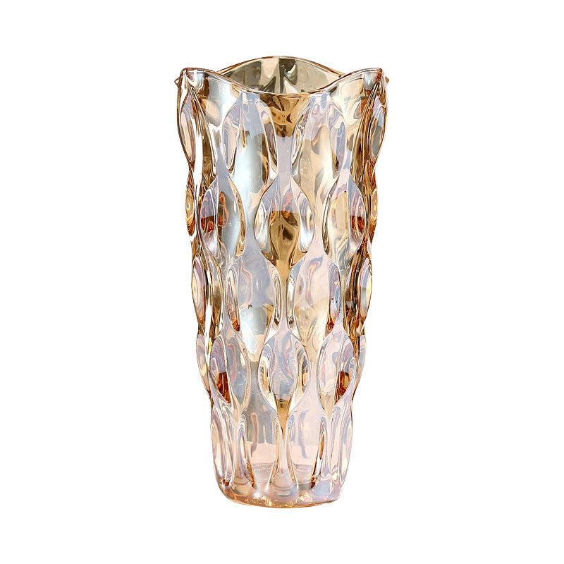 'Diamond Weave' Faceted Glass Vase