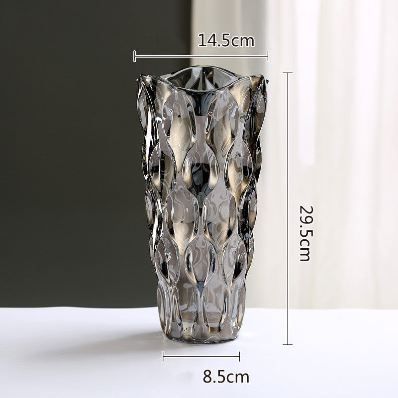 'Diamond Weave' Faceted Glass Vase