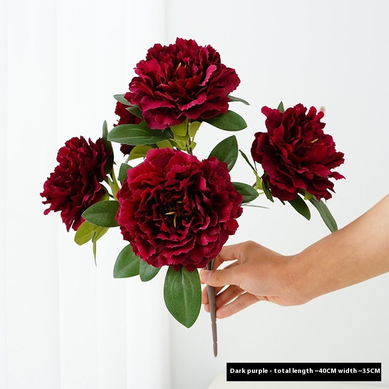 Artificial Flower Peony 5-head Bouquet Flower Arrangement