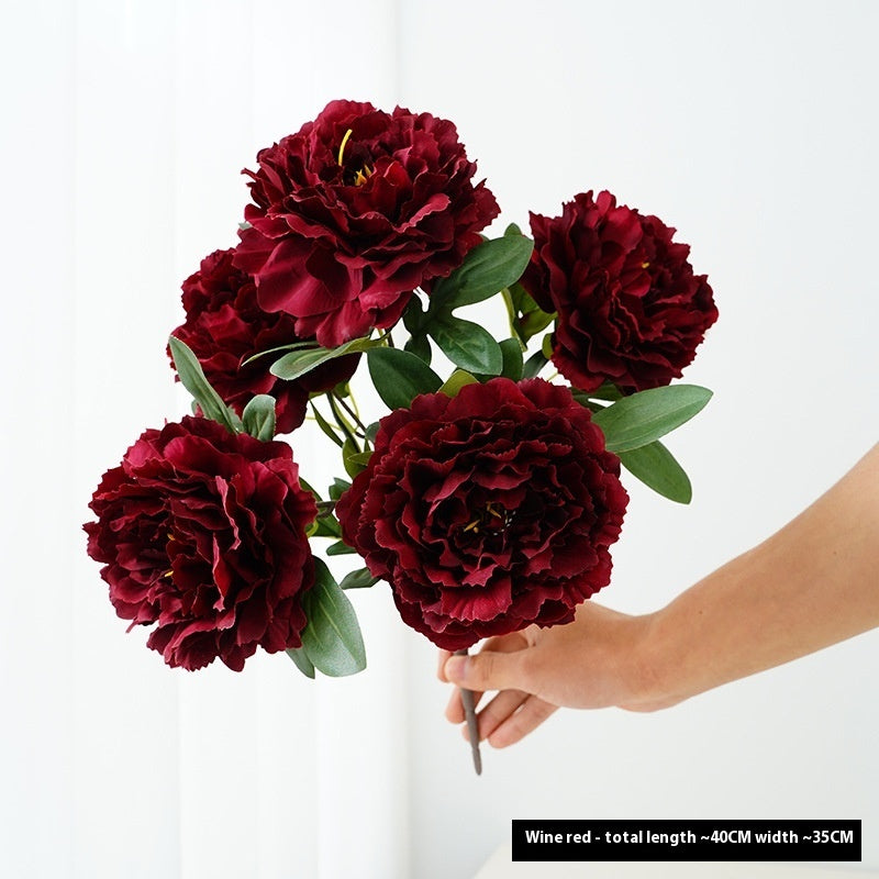 Artificial Flower Peony 5-head Bouquet Flower Arrangement