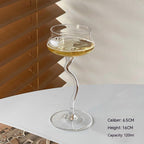 Crystal Glass Curved Goblet Creative
