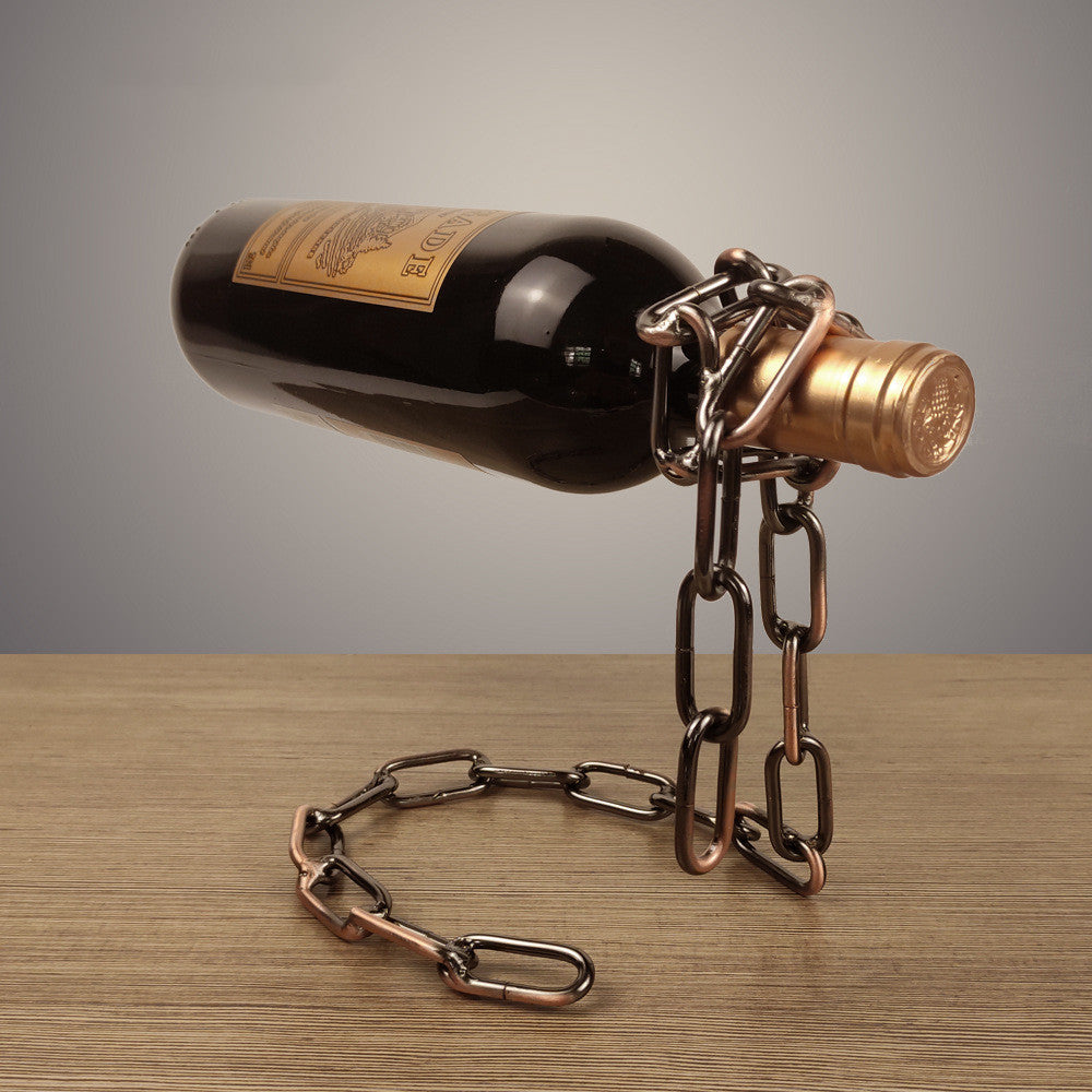 Suspension Iron Chain Wine Rack Bracket