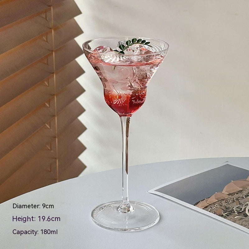 Crystal Glass Curved Goblet Creative