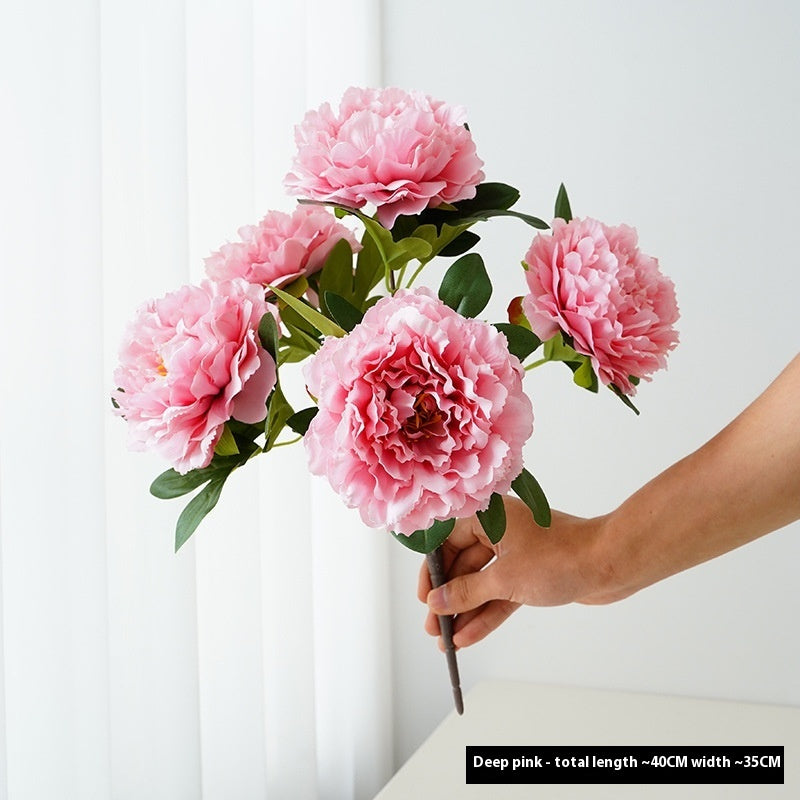 Artificial Flower Peony 5-head Bouquet Flower Arrangement