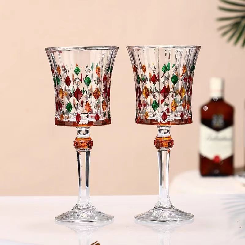 Crystal Glass Goblet Hand-Painted