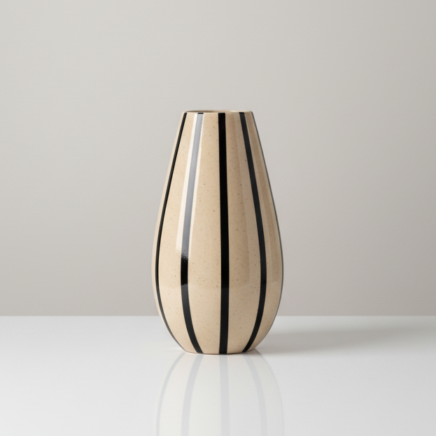 'Mid-Century Stripe' Glass Vase