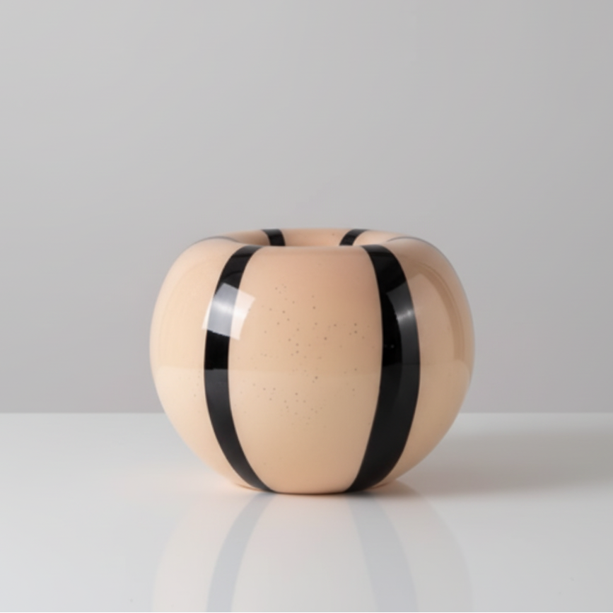 'Mid-Century Stripe' Glass Vase