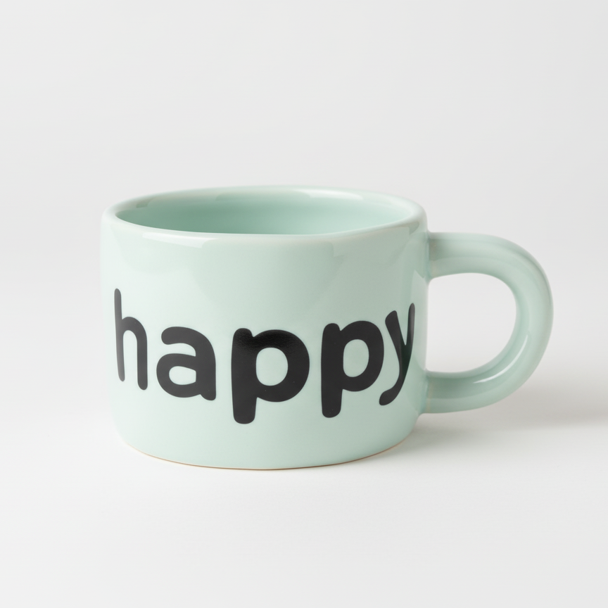 'Happy Thoughts' Ceramic Statement Mug