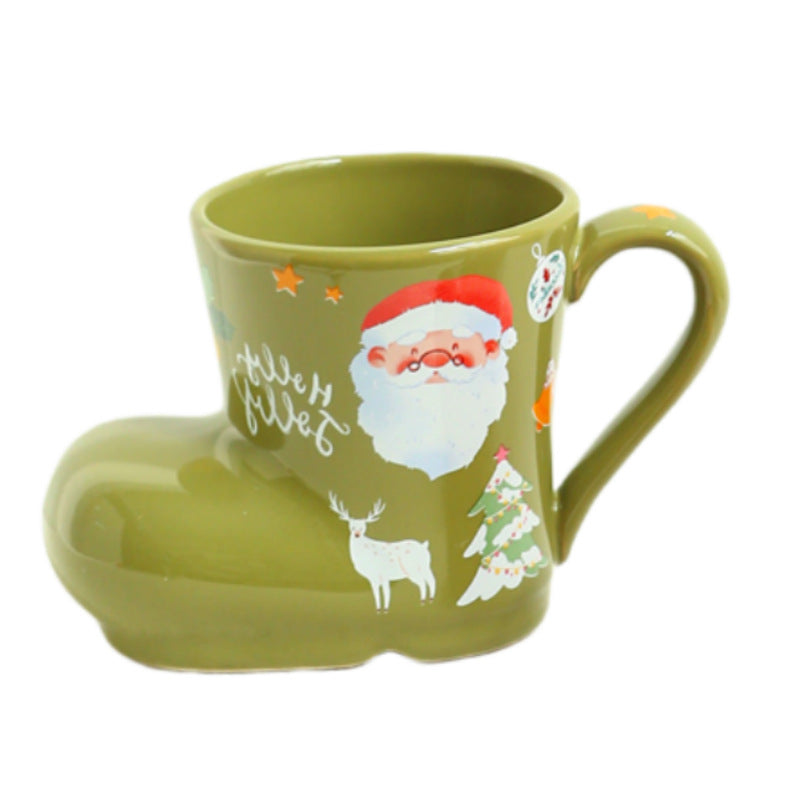 'Santa's Boot' Ceramic Christmas Mug