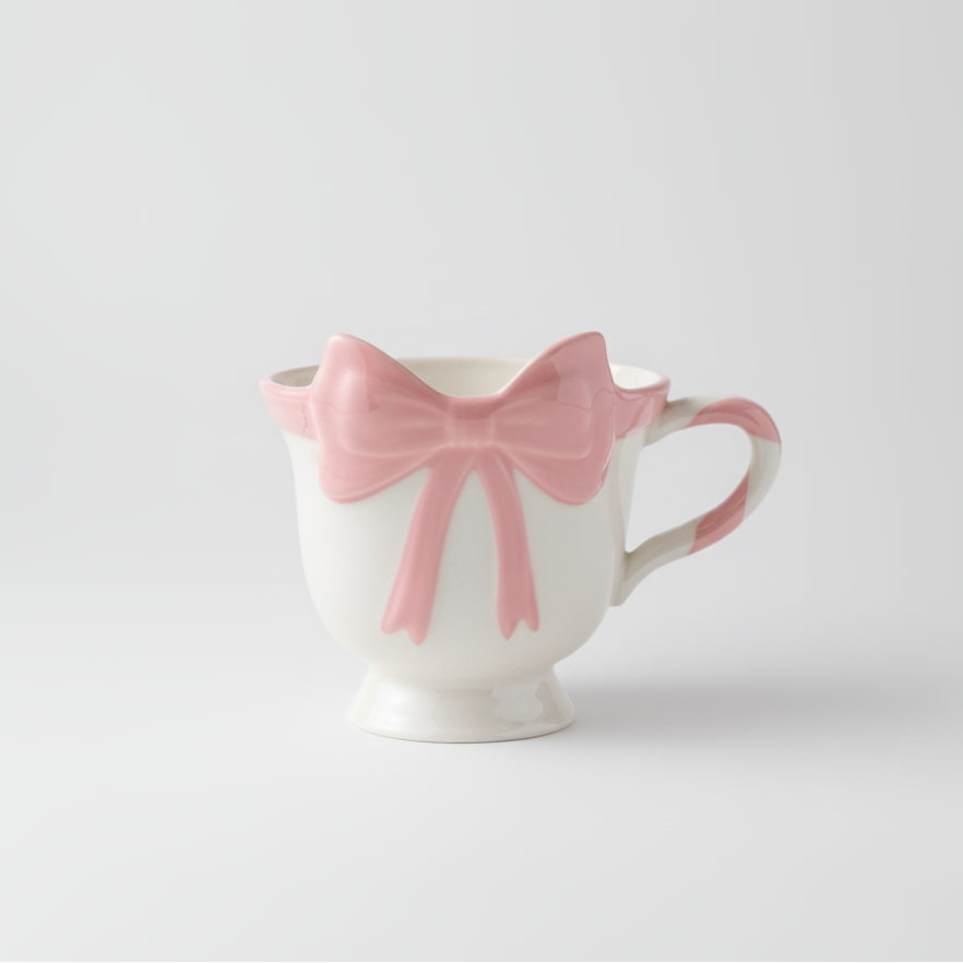 'Ribbon Charm' Ceramic Bow Mug