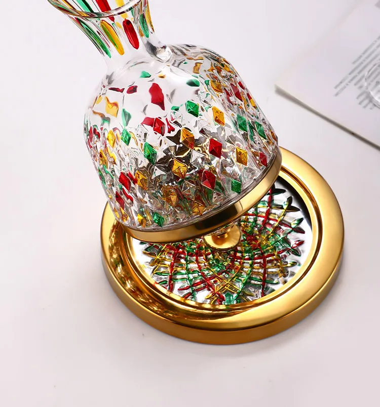 Hand-painted Rotating Wine Decanter