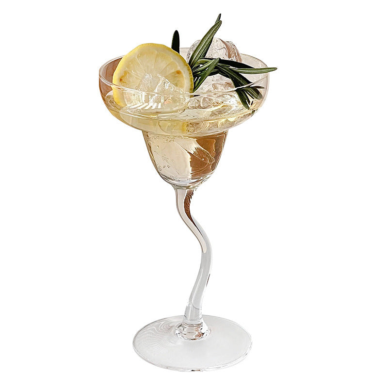 Crystal Glass Curved Goblet Creative
