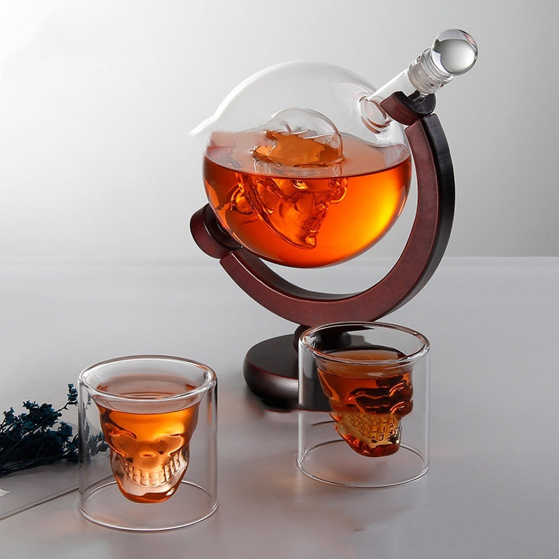 Earth Instrument Modeling Wine Decanter Built-in Skull Accessories