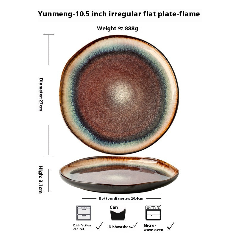 Retro Glaze Kiln Tableware Household Ceramic Bowl