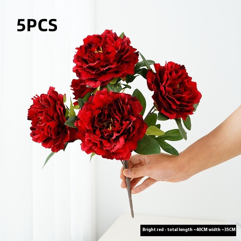 Artificial Flower Peony 5-head Bouquet Flower Arrangement