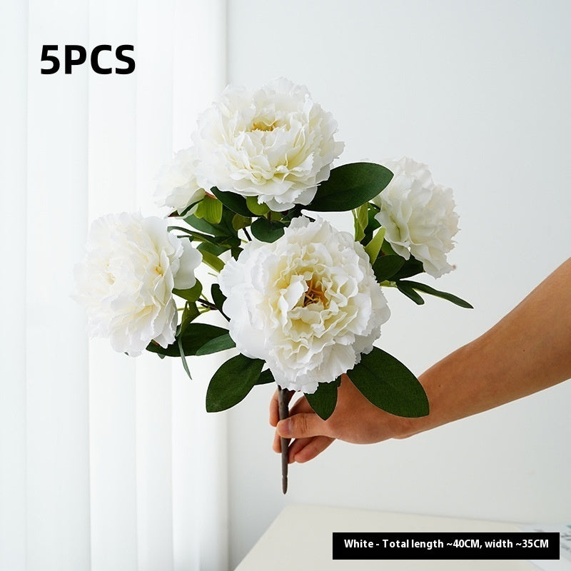 Artificial Flower Peony 5-head Bouquet Flower Arrangement